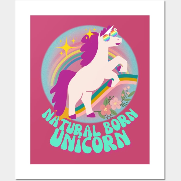 UNICORN KIDS - Natural Born Unicorn Wall Art by SEIKA by FP